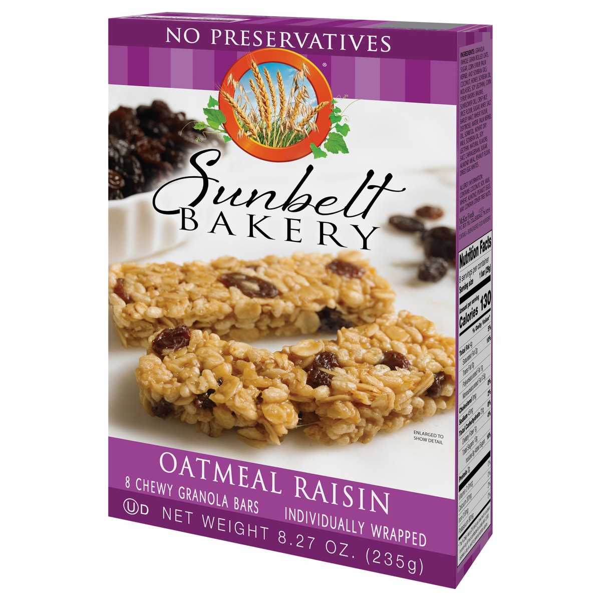 slide 3 of 12, Sunbelt Bakery Chewy Oatmeal Raisin Granola Bars 8 8 ea Box, 8 ct