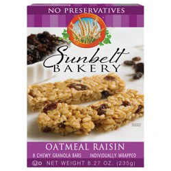 Sunbelt Bakery Chewy Granola Bars, Sunbelt Bakery Family Pack Oatmeal Raisin