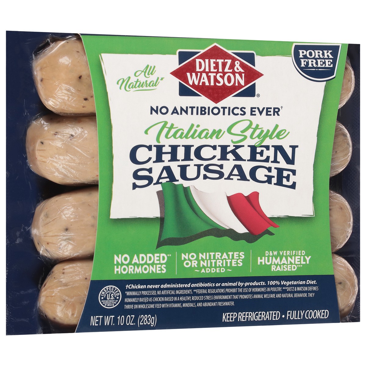 slide 7 of 13, Dietz & Watson Pork Free Italian Style Chicken Sausage 10 oz, 10 oz