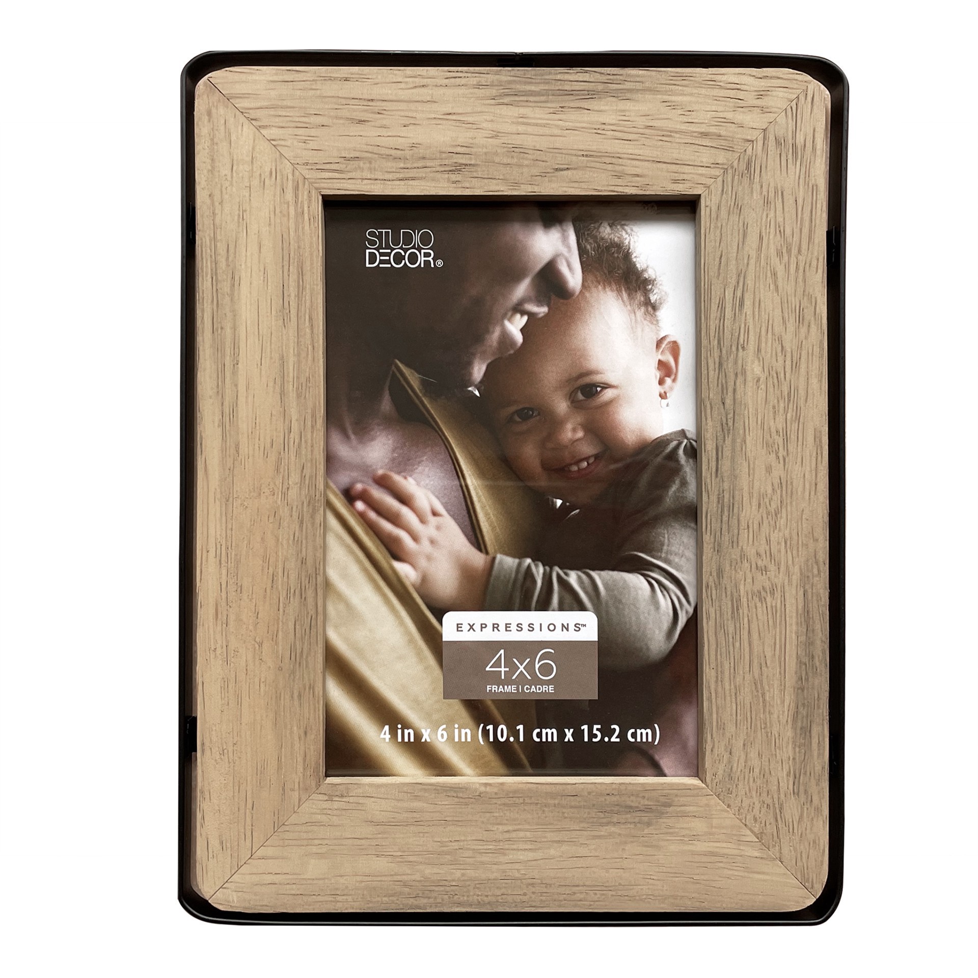 slide 6 of 6, Expressions 4" X 6" Natural Wood & Black Frame By Studio Decor, 4 in x 6 in
