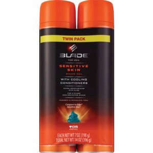 slide 1 of 1, CVS Health Blade Sensitive Skin Shave Gel For Men, 14 oz