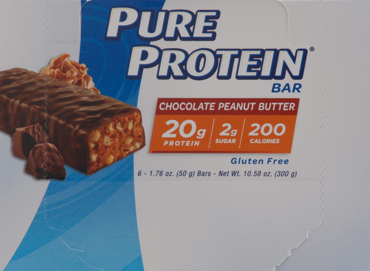 slide 7 of 13, Pure Protein Chocolate Peanut Butter Protein Bar 6 ea, 6 ct