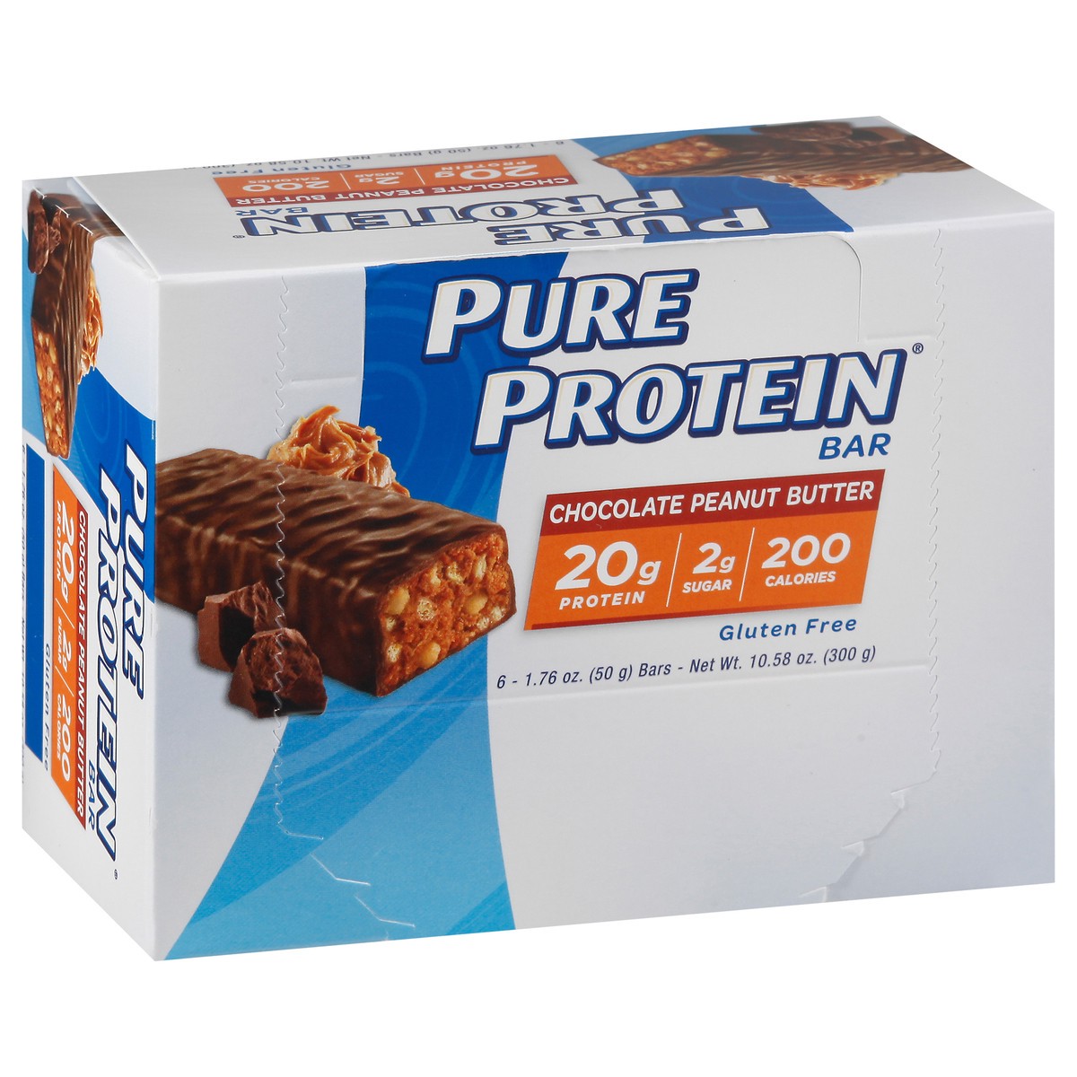 slide 4 of 13, Pure Protein Chocolate Peanut Butter Protein Bar 6 ea, 6 ct