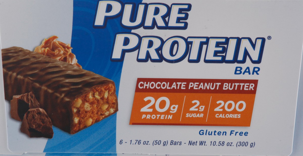 slide 3 of 13, Pure Protein Chocolate Peanut Butter Protein Bar 6 ea, 6 ct