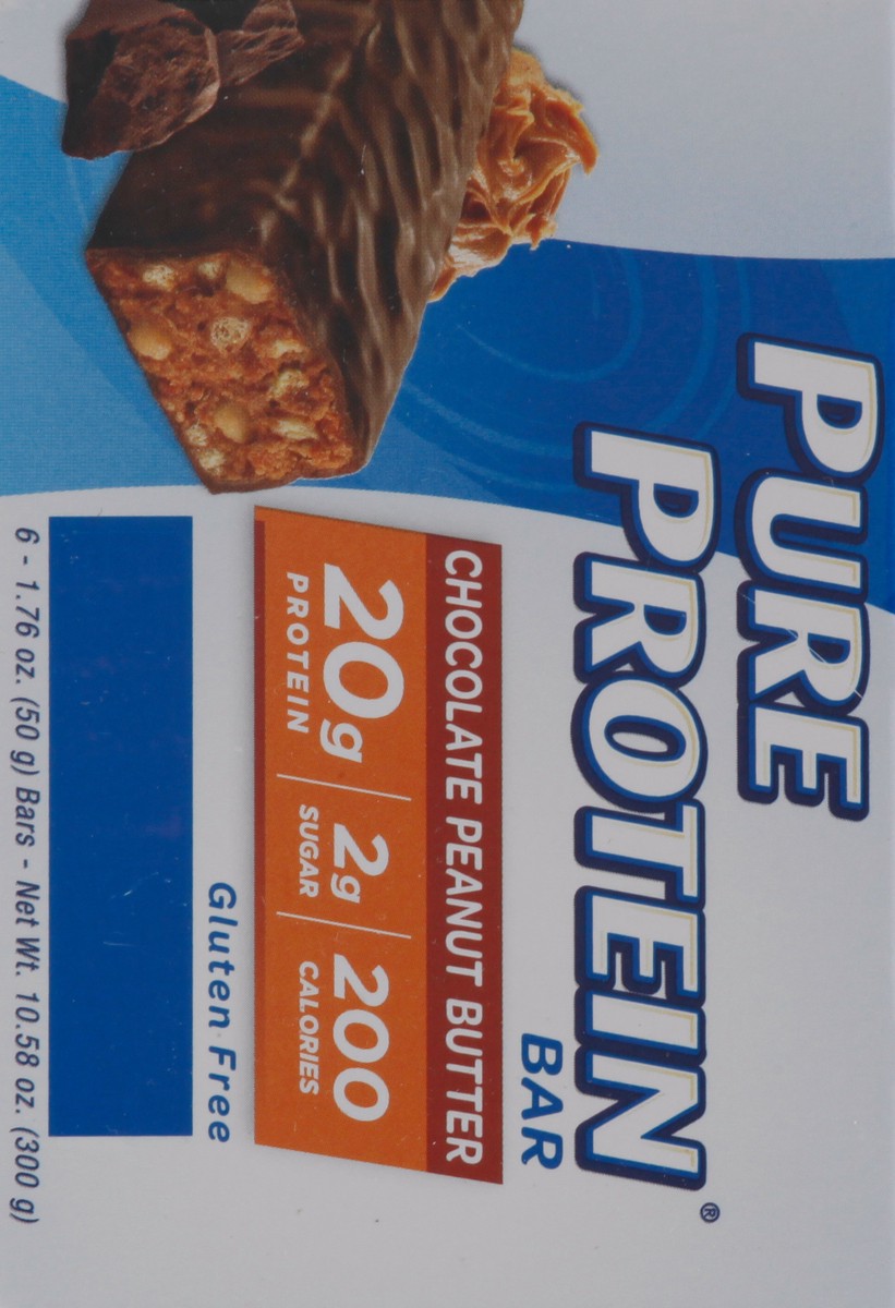 slide 12 of 13, Pure Protein Chocolate Peanut Butter Protein Bar 6 ea, 6 ct