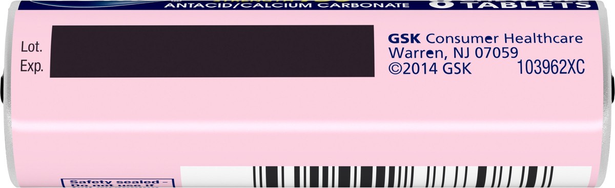 slide 9 of 14, TUMS Chewable Antacid Tablets for Extra Strength Heartburn Relief, Assorted Berries Flavors - 8 Count Roll, 8 ct