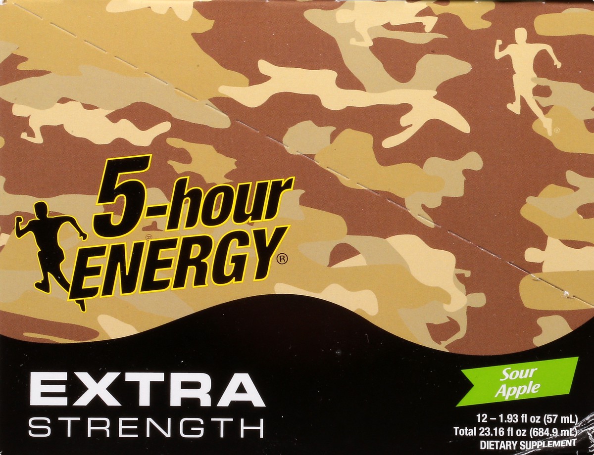 slide 2 of 13, 5-Hour Energy 12 Pack Extra Strength Sour Apple Energy Shot 12 ea - 12 ct, 12 ct