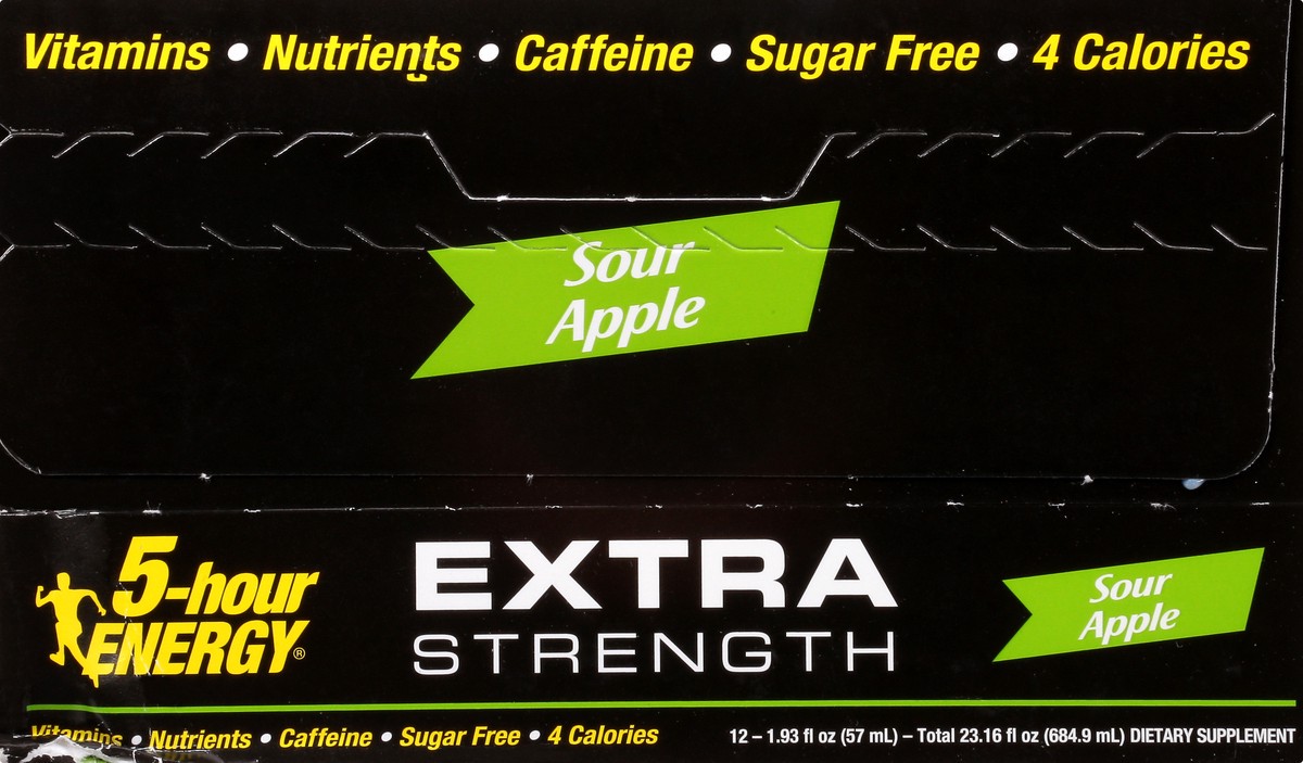 slide 13 of 13, 5-Hour Energy 12 Pack Extra Strength Sour Apple Energy Shot 12 ea, 12 ct