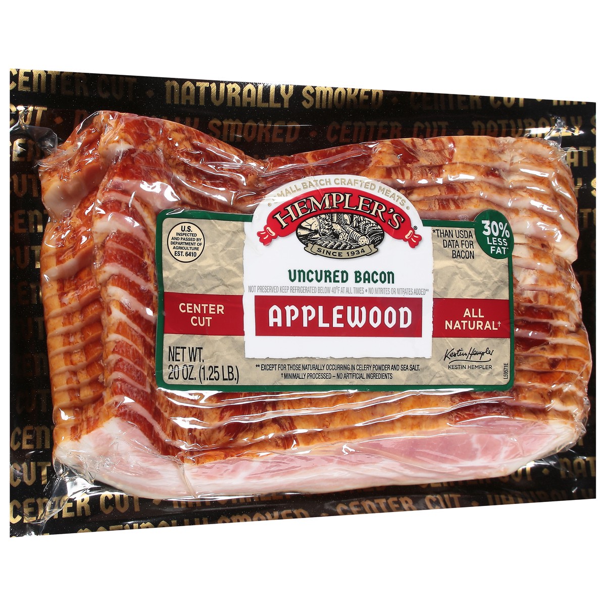 slide 4 of 9, Hempler's Uncured Center Cut Applewood Bacon 20 oz, 20 oz