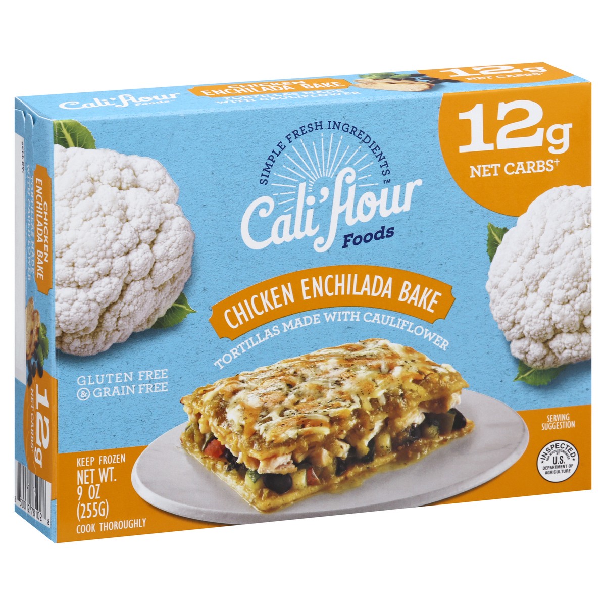 slide 2 of 12, Cali'flour Foods Cali'flour Chicken Enchilada Bake, 4 ct; 9 oz