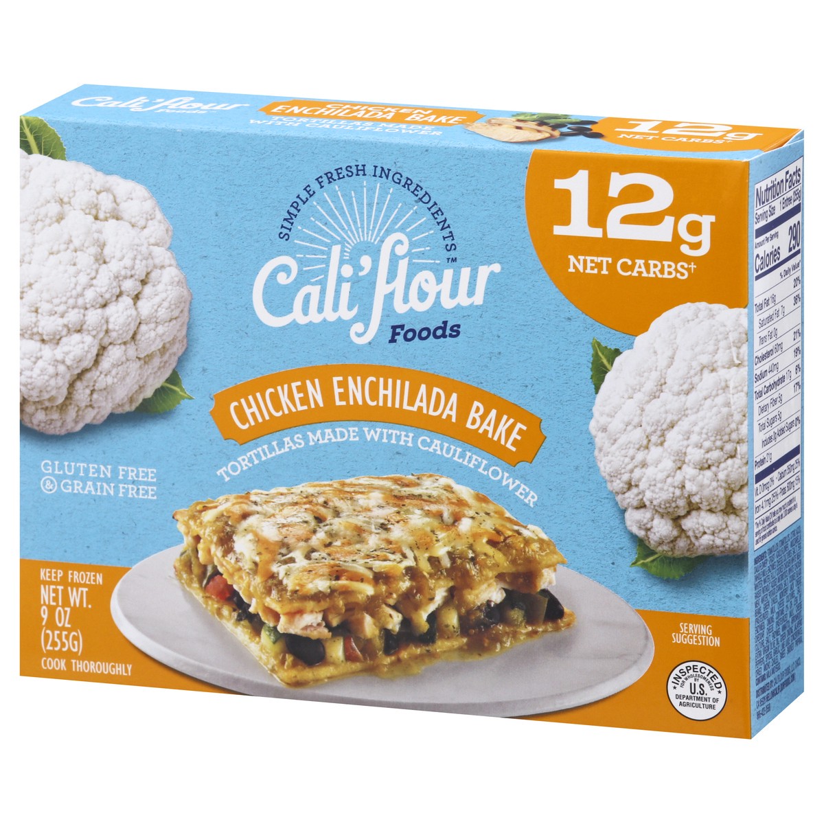 slide 3 of 12, Cali'flour Foods Cali'flour Chicken Enchilada Bake, 4 ct; 9 oz