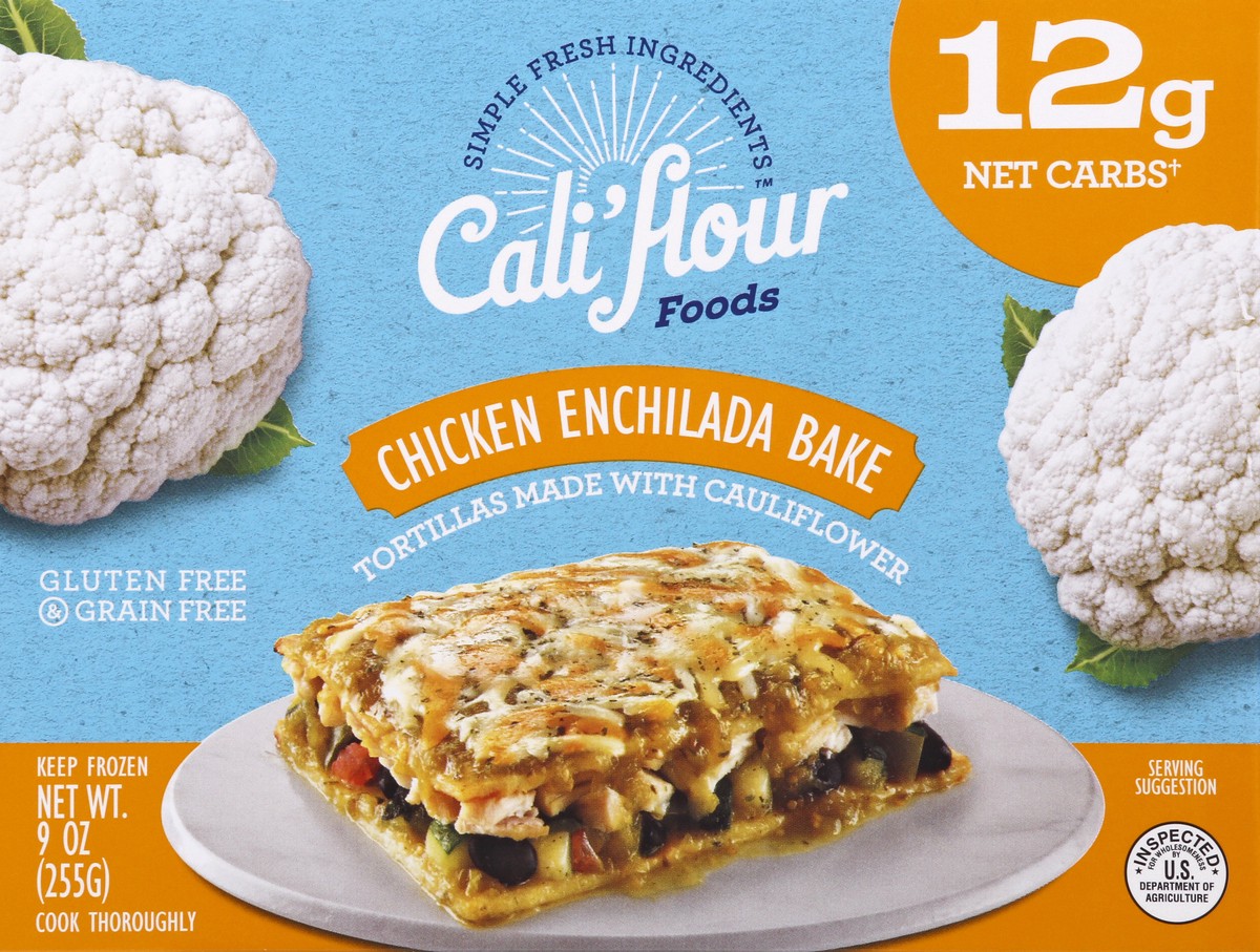 slide 1 of 12, Cali'flour Foods Cali'flour Chicken Enchilada Bake, 4 ct; 9 oz