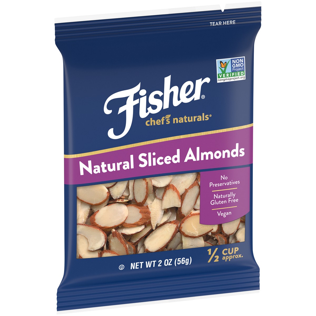 slide 2 of 9, Fisher Almonds Natural Sliced, 2 oz