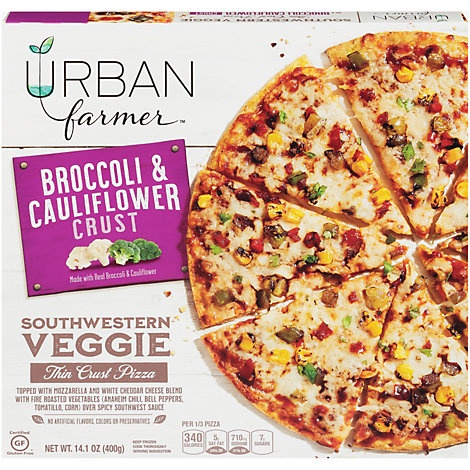 slide 1 of 1, Urban Farmer Pizza Sw Veggie Broccoli Cauliflower Crust Frozen, 14.1 oz