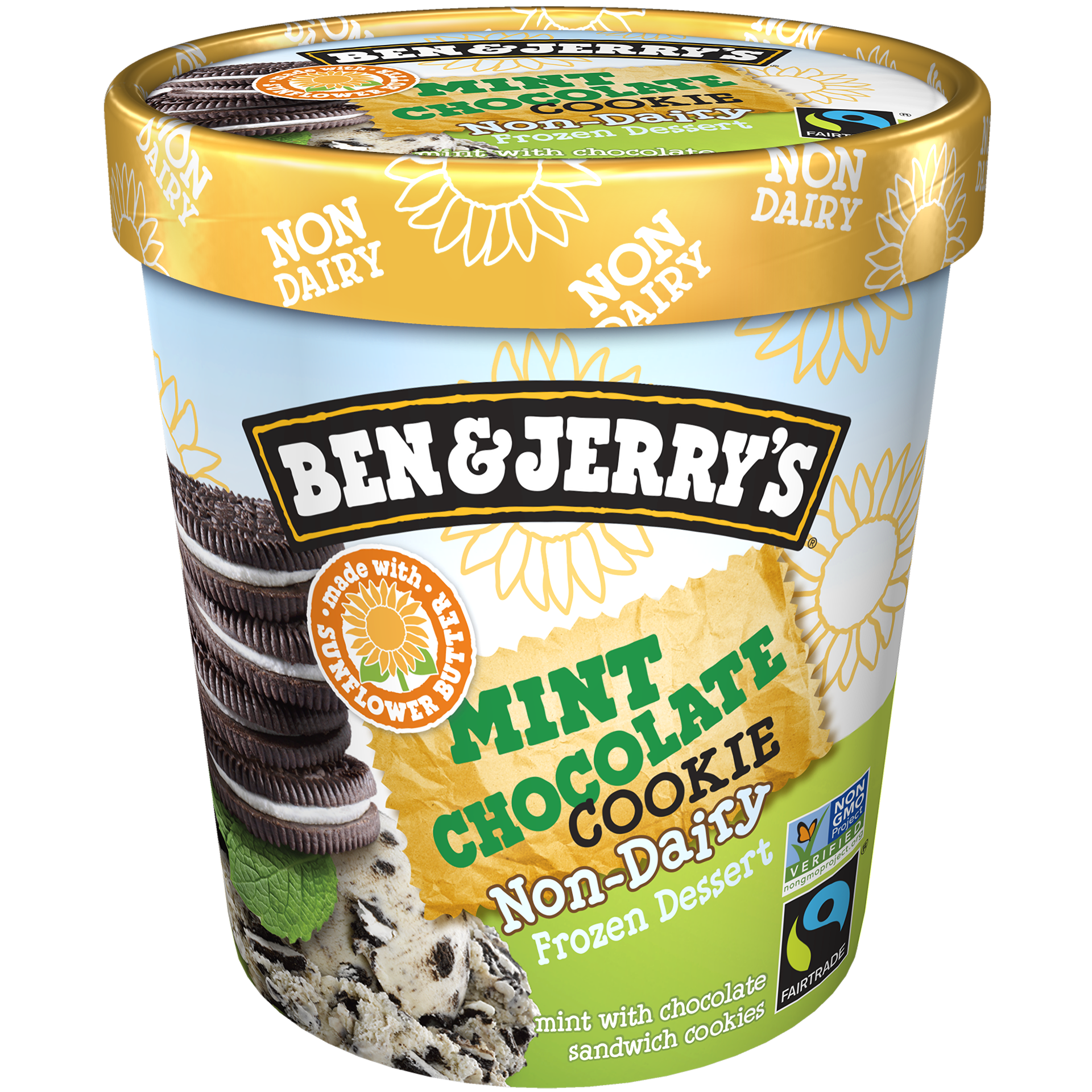 slide 4 of 4, Ben & Jerry's Non-Dairy Mint Chocolate Cookie Frozen Dessert, 16 oz, 16 oz