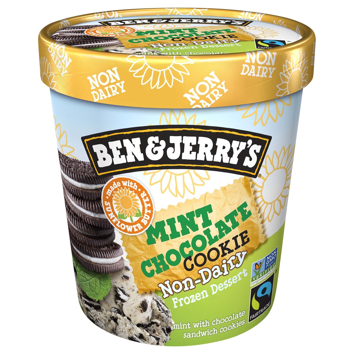 slide 1 of 4, Ben & Jerry's Non-Dairy Mint Chocolate Cookie Frozen Dessert, 16 oz, 16 oz