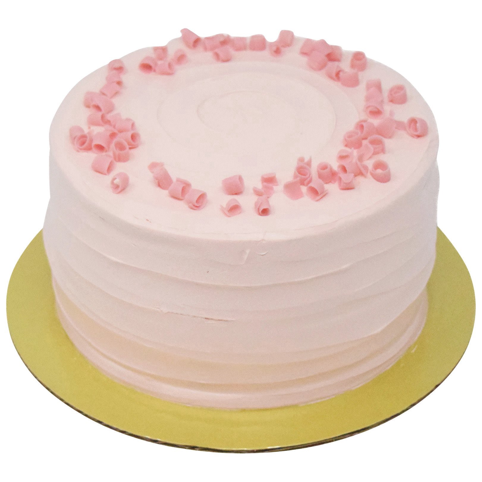 slide 1 of 1, H-E-B White Cake with Strawberry French Buttercream, 6 in