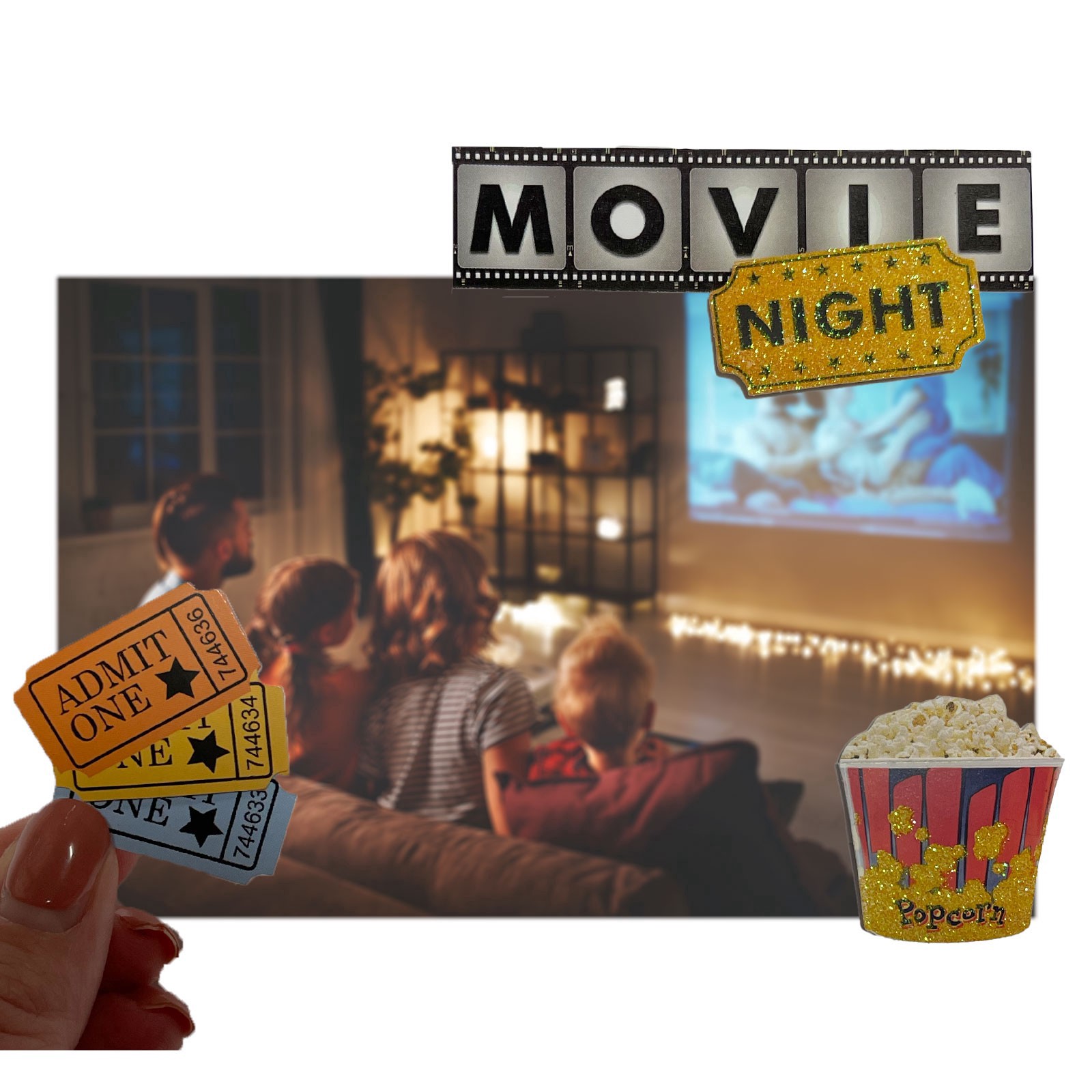 slide 6 of 6, Movie Stickers By Recollections, 3.875 in x 6.875 in