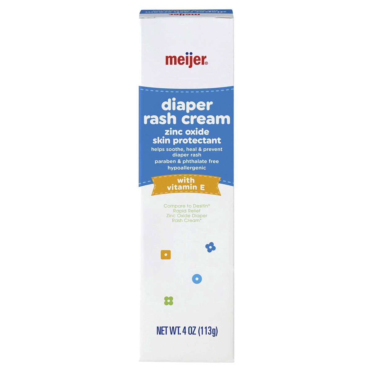 slide 1 of 5, Meijer Baby Quick Relief Diaper Rash Cream, 4 oz
