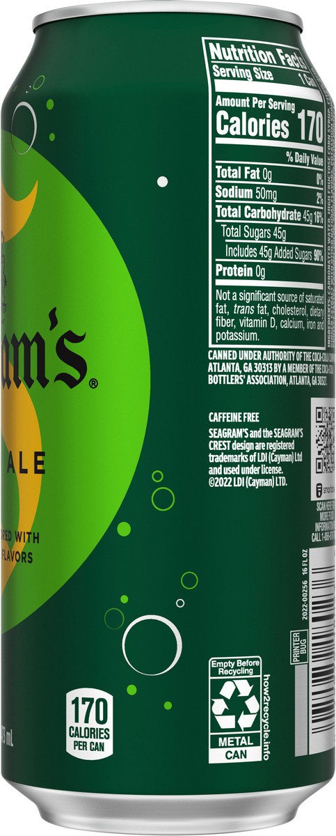 slide 3 of 11, Seagram's Seagrams Ginger Ale Can, 16 fl oz, 16 fl oz