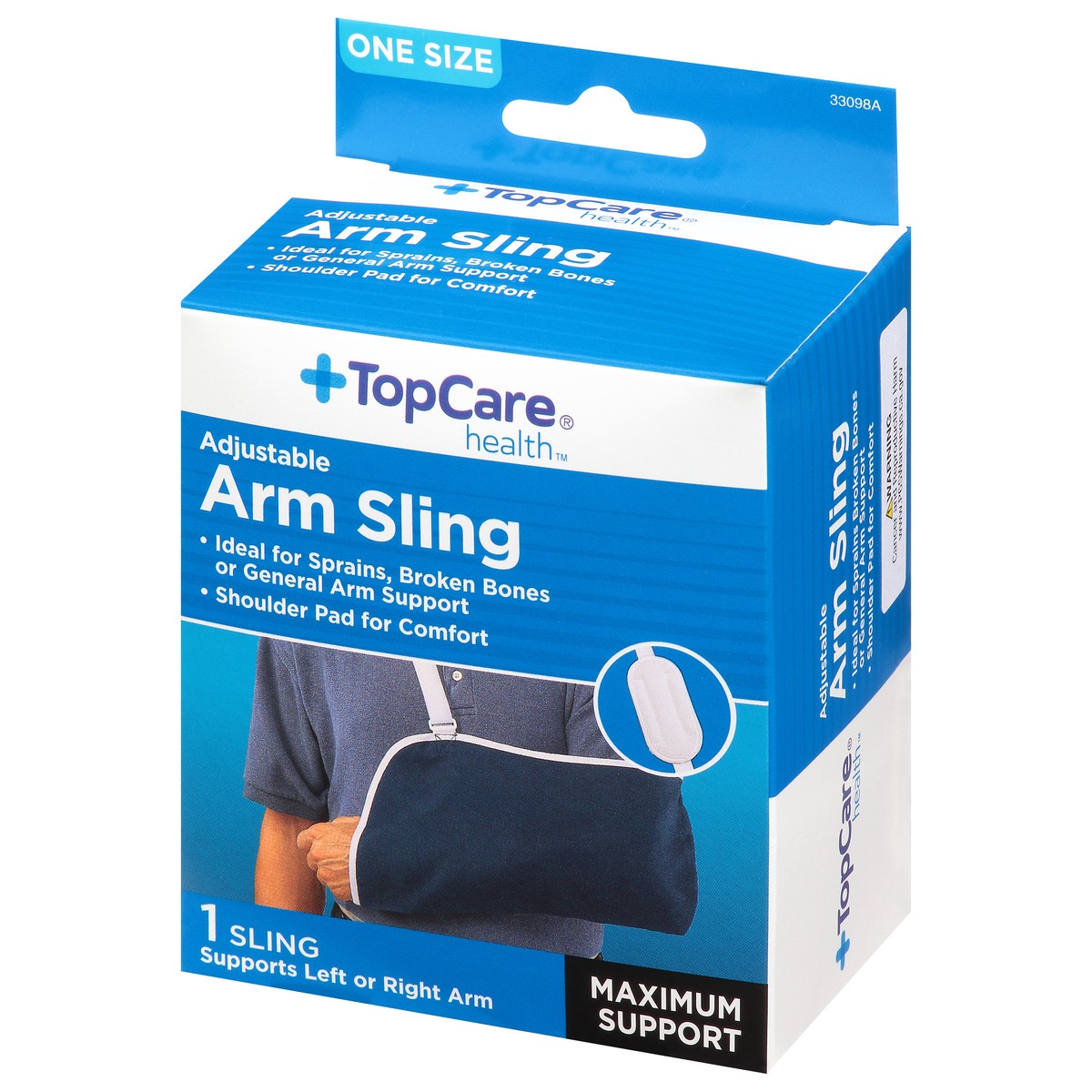 slide 9 of 9, TopCare Health One Size Adjustable Maximum Support Arm Sling 1 ea, 1 ct