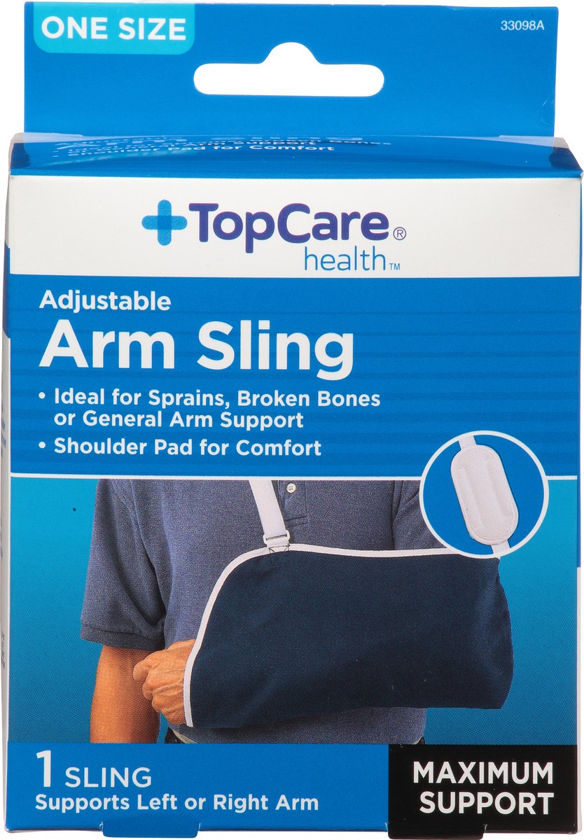 slide 3 of 9, TopCare Health One Size Adjustable Maximum Support Arm Sling 1 ea, 1 ct