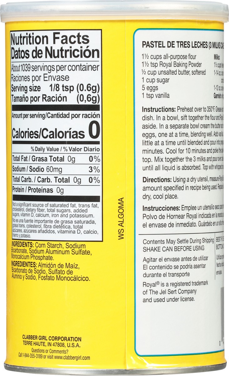 slide 6 of 8, Royal Baking Powder 22 oz, 22 oz