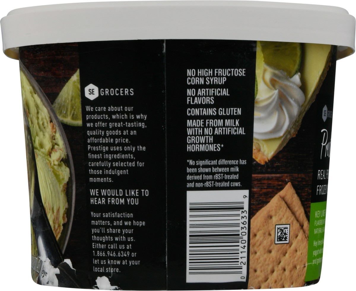 slide 8 of 14, SE Grocers Prestige Prestige Frozen Yogurt Key Lime Pie, 48 oz