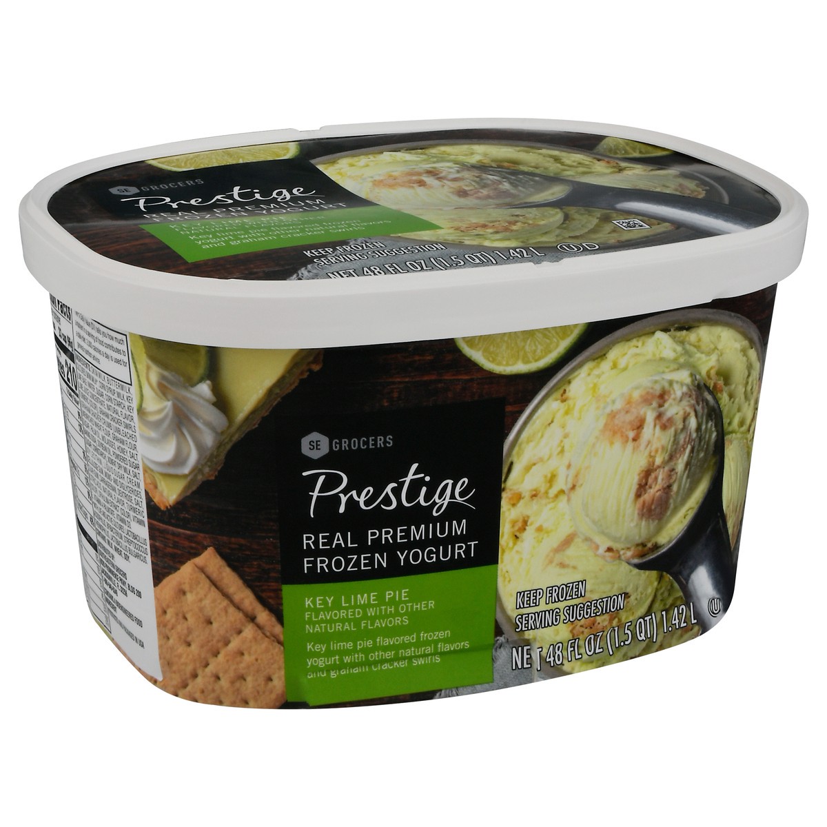 slide 5 of 14, SE Grocers Prestige Prestige Frozen Yogurt Key Lime Pie, 48 oz