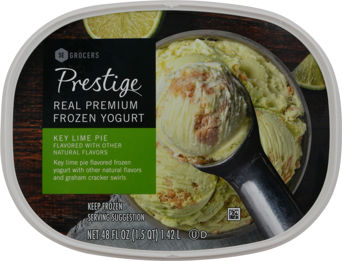 slide 9 of 14, SE Grocers Prestige Prestige Frozen Yogurt Key Lime Pie, 48 oz