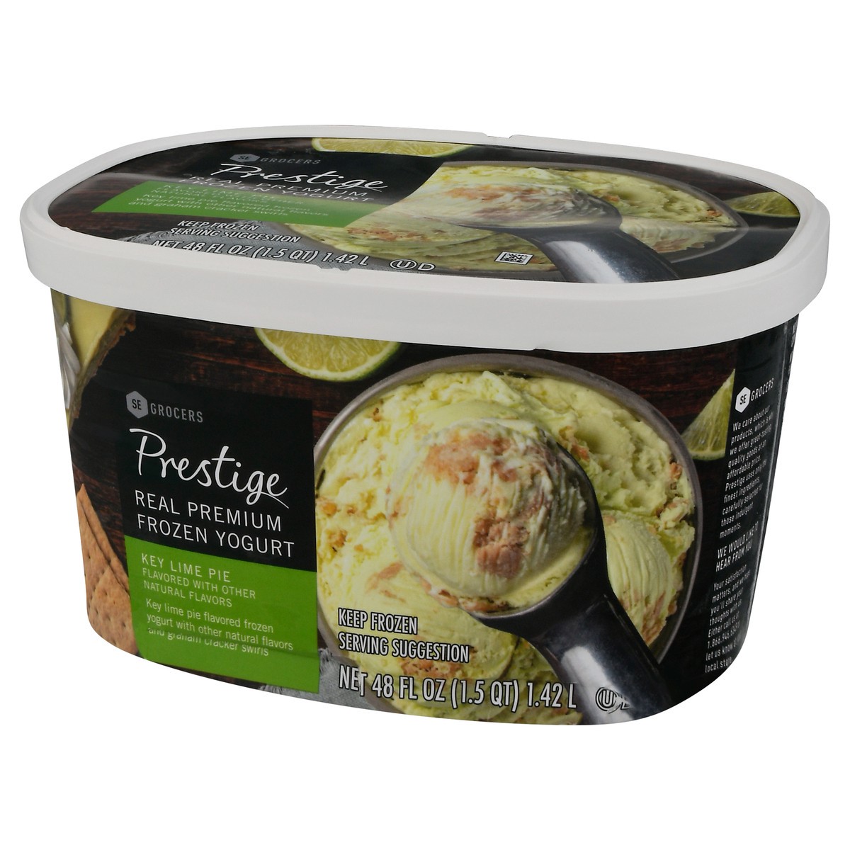 slide 14 of 14, SE Grocers Prestige Prestige Frozen Yogurt Key Lime Pie, 48 oz