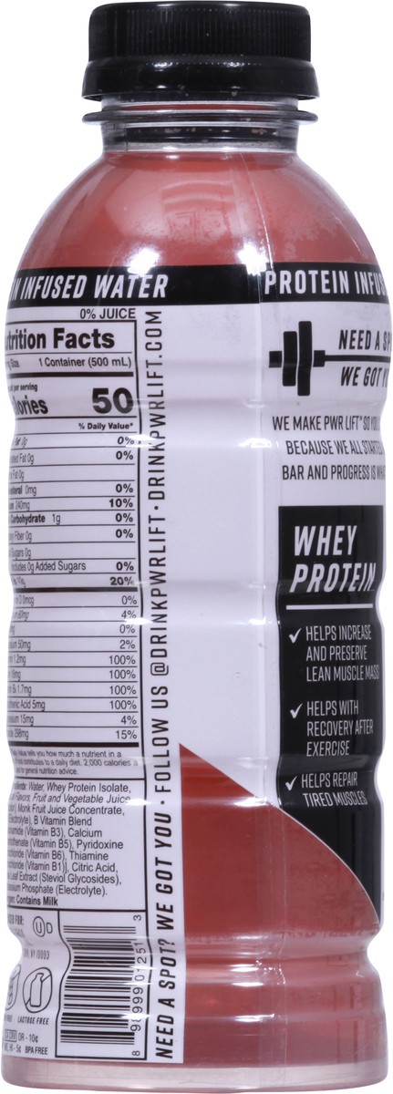slide 9 of 9, Pwr Lift Berry Strawberry Protein Infused Water - 500 ml, 16.9 oz