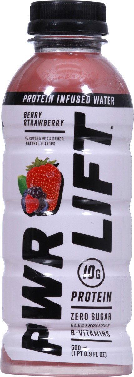 slide 6 of 9, Pwr Lift Berry Strawberry Protein Infused Water - 500 ml, 16.9 oz