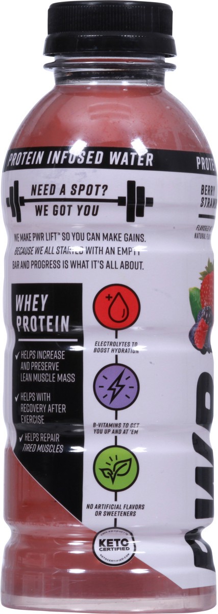 slide 8 of 9, Pwr Lift Berry Strawberry Protein Infused Water - 500 ml, 16.9 oz