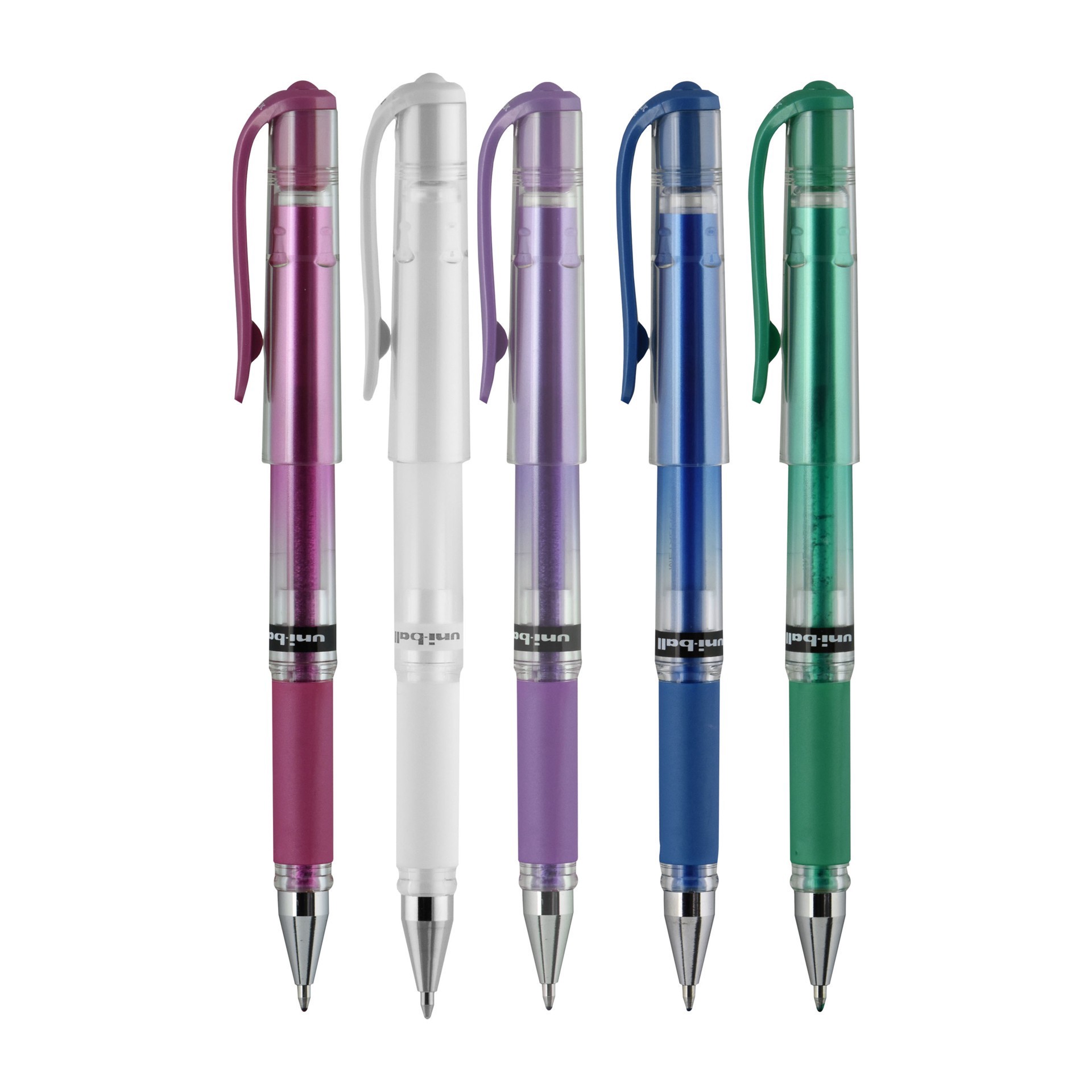 slide 3 of 8, Uni-Ball Uniball Gel Impact 1mm Bold Metallic Gel Pens, 1mm