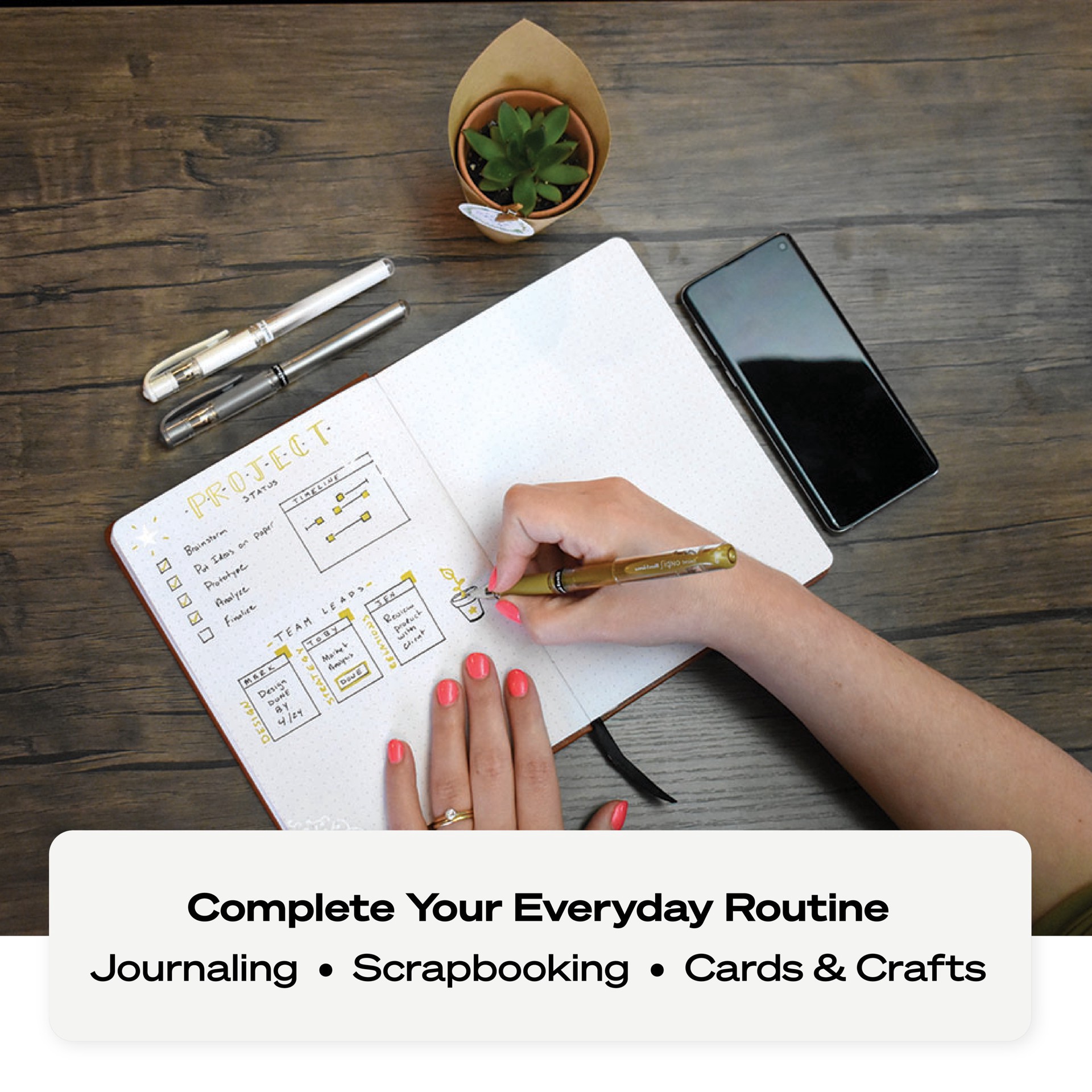 slide 6 of 8, Uni-Ball Uniball Gel Impact 1mm Bold Metallic Gel Pens, 1mm