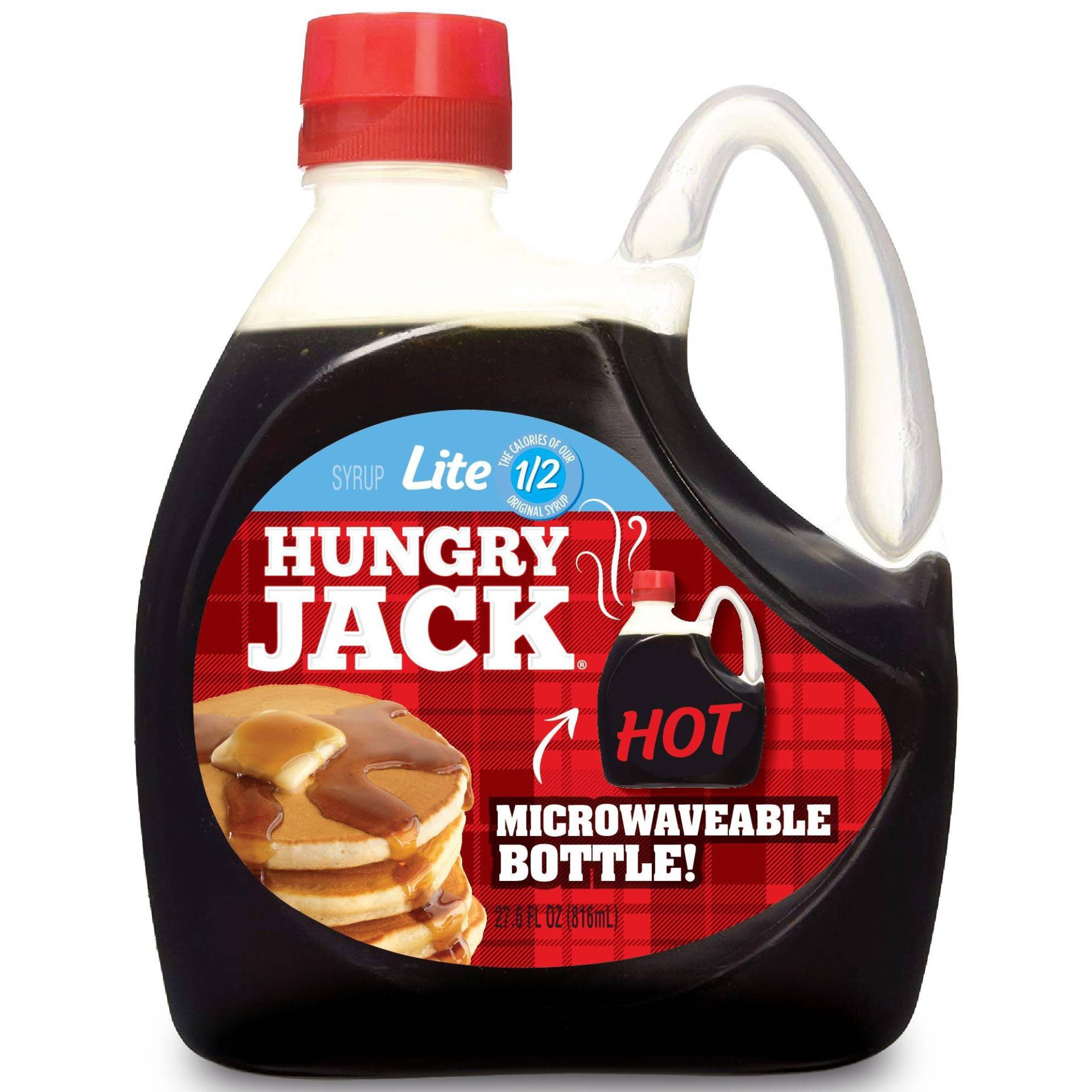 slide 1 of 4, Hungry Jack Lite Pancake Syrup, 27.6 fl oz