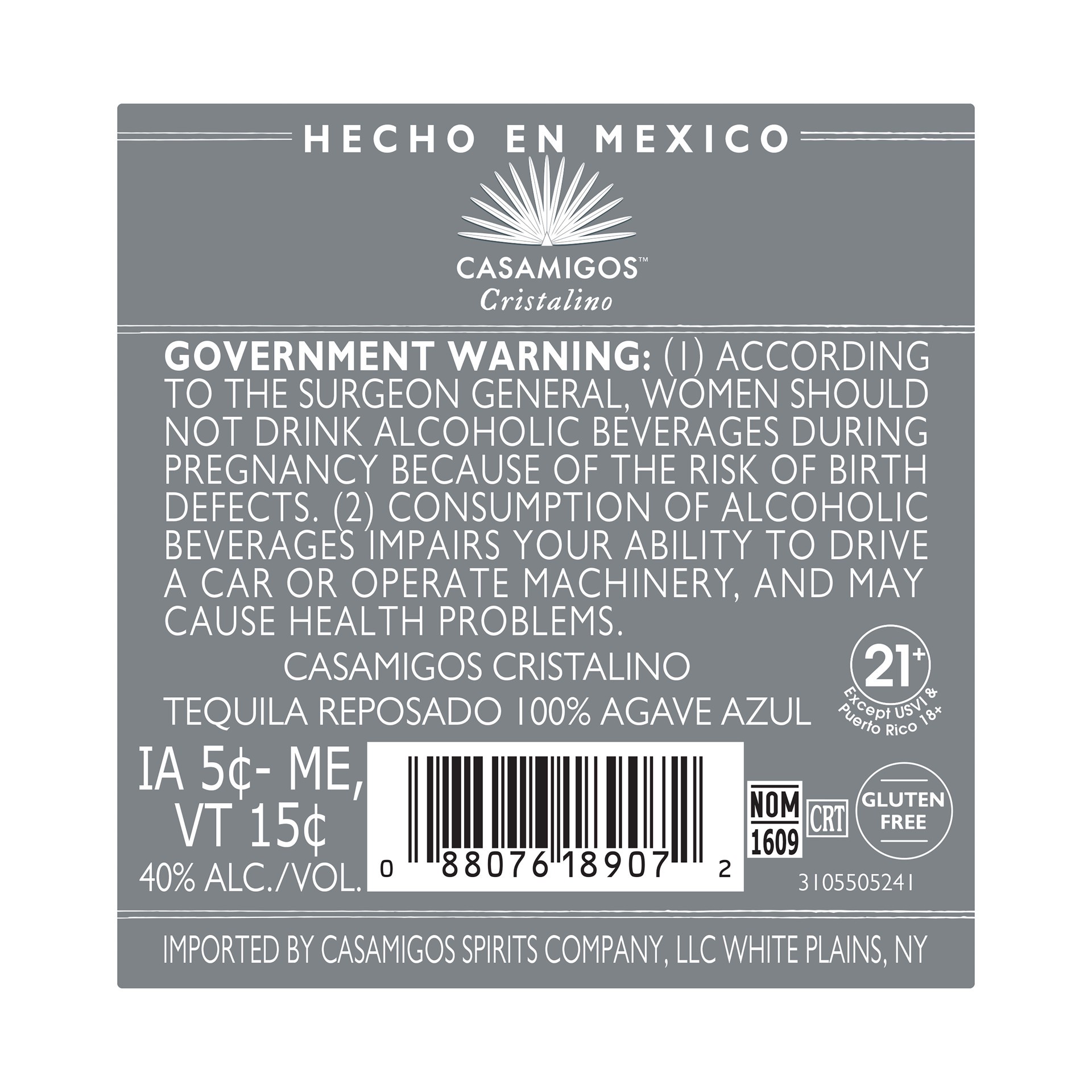 slide 3 of 3, Casamigos Cristalino Tequila, 375 ml