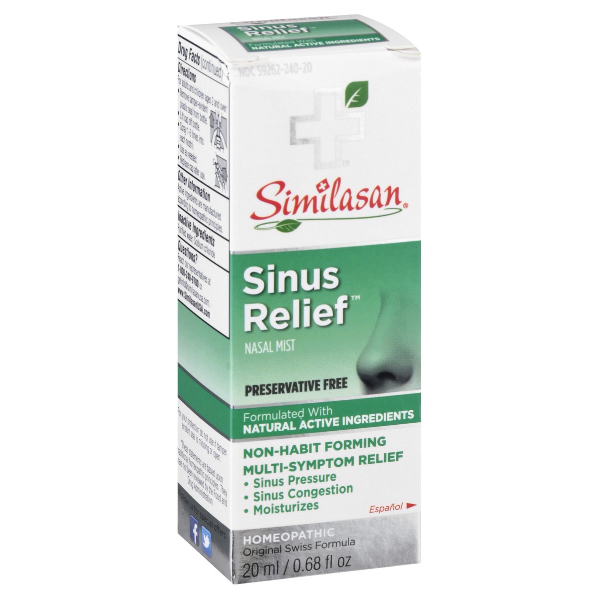 slide 2 of 9, Similasan Nasal Mist Sinus Relief 0.68 oz, 0.68 oz