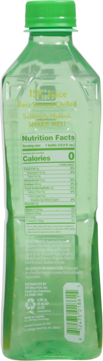 slide 6 of 9, ALO Zero White Grape ALOe Vera Juice Drink - 16.9 fl oz, 16.9 fl oz