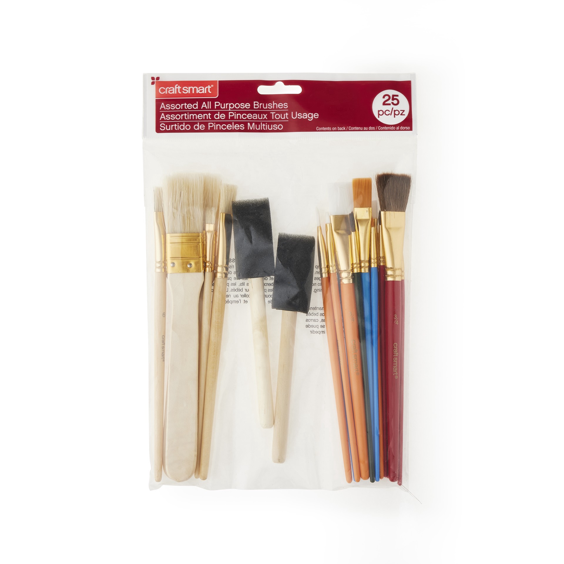 slide 3 of 3, Craft Smart 25 Piece Brush Assortment, 25 ct