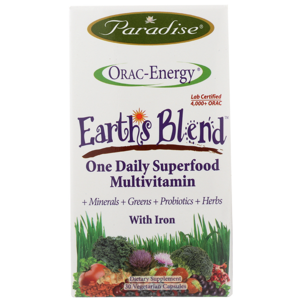 slide 1 of 1, Paradise Herbs Paradise Orac-Energy Earth's Blend Superfood Dietary Supplement, 30 ct