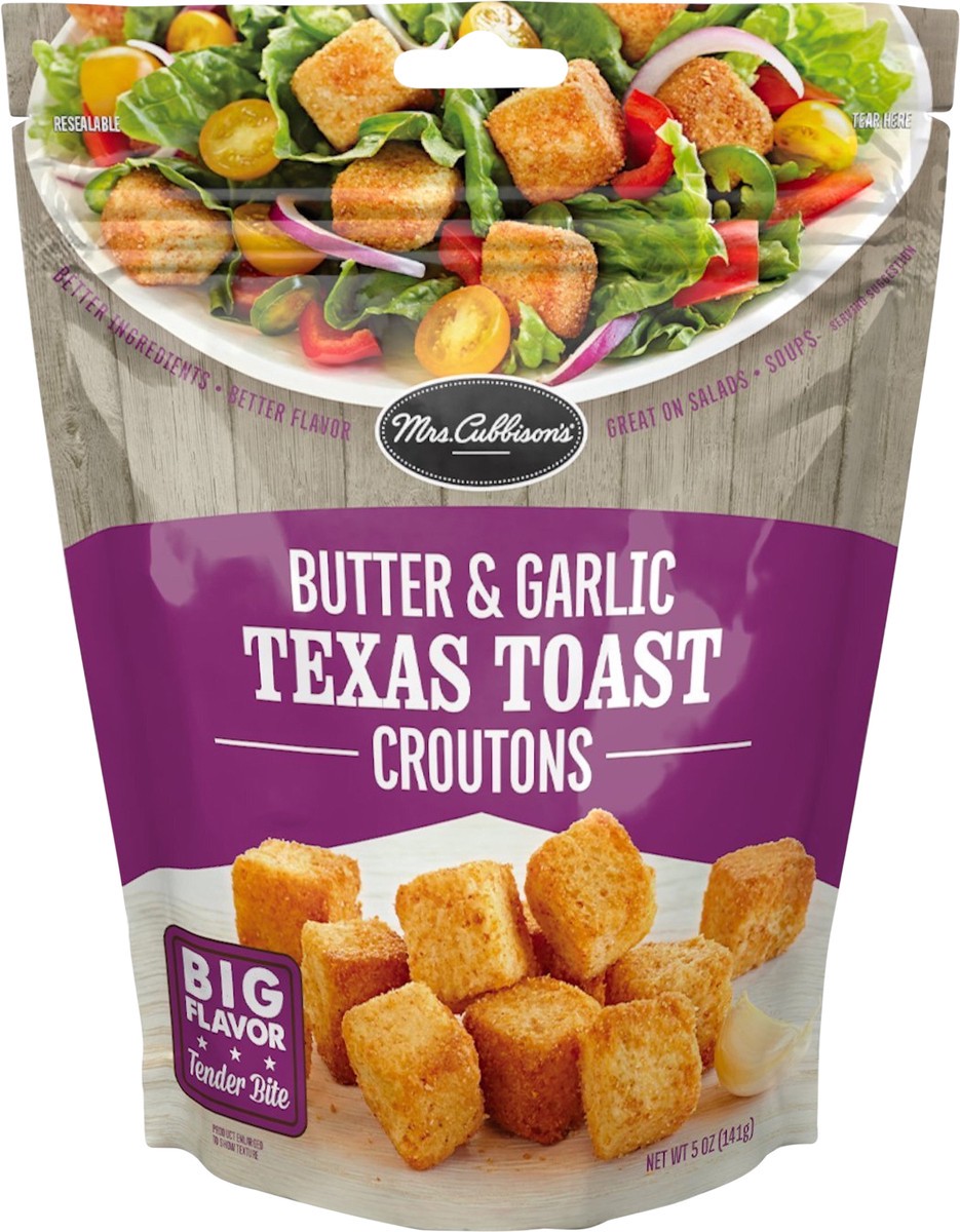 slide 3 of 3, Mrs. Cubbison's Texas Toast Butter & Garlic Croutons 5 oz, 5 oz