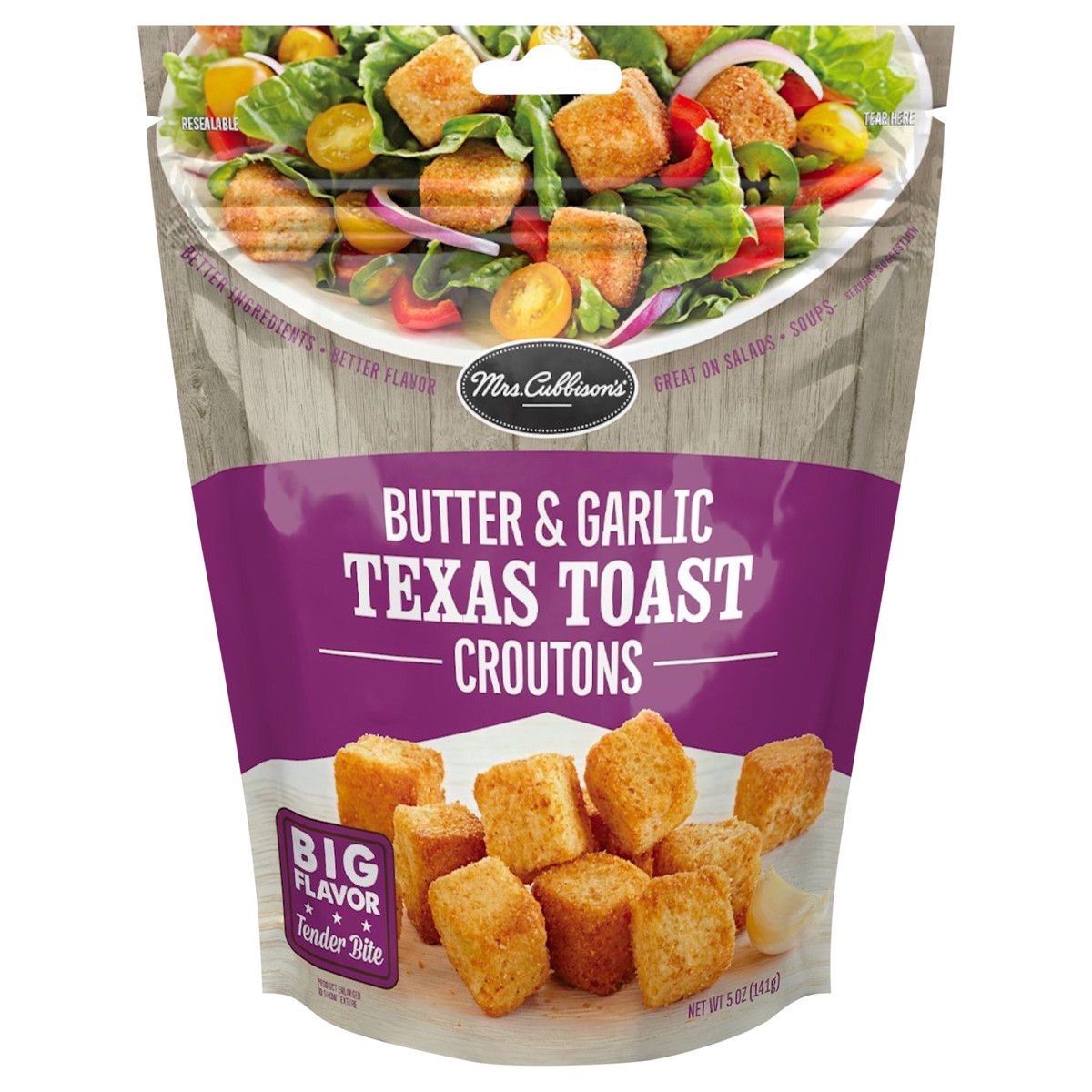 slide 1 of 3, Mrs. Cubbison's Texas Toast Butter & Garlic Croutons 5 oz, 5 oz