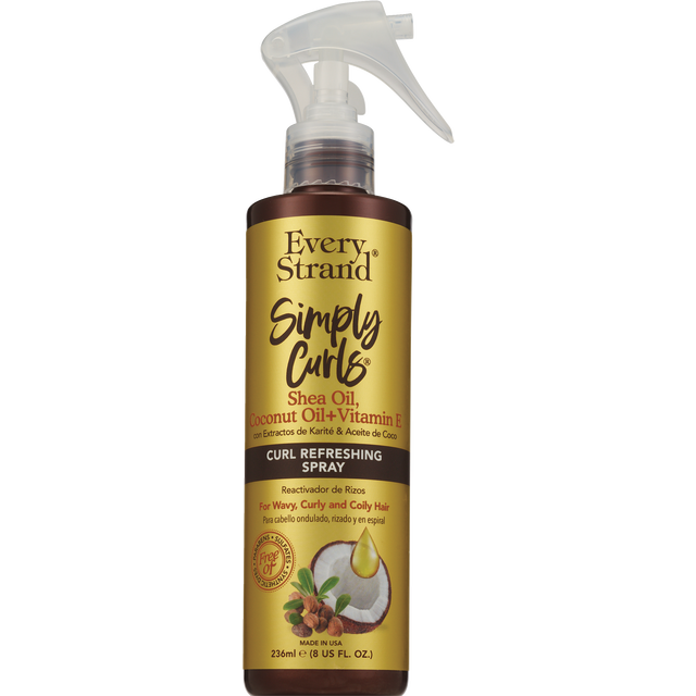 slide 1 of 1, EVERY STRAND Es Simply Curls Refresh Spray, 8 oz