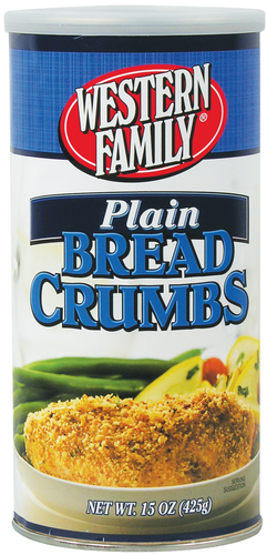 slide 1 of 1, Western Family Plain Bread Crumbs, 15 oz