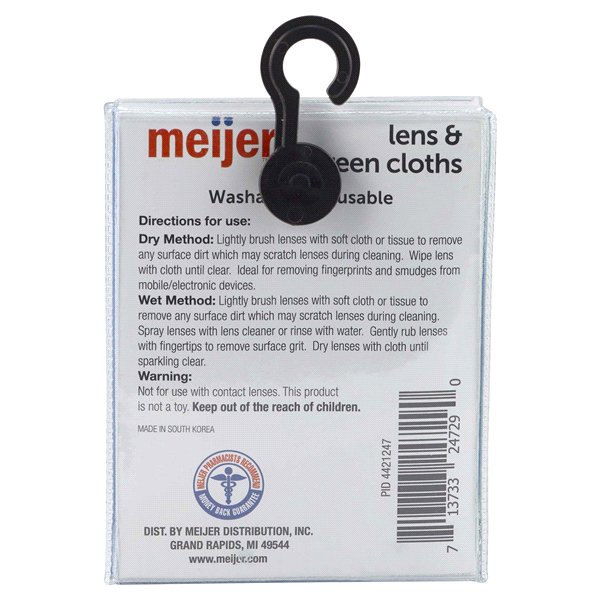 slide 4 of 5, Meijer Premium Microfiber Lens & Screen Cloths, 3 ct