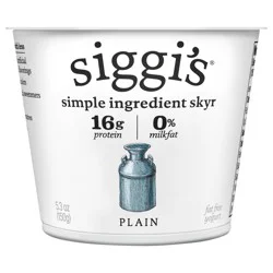 Siggi's siggi’s Icelandic Skyr Nonfat Yogurt, Plain, 5.3 oz