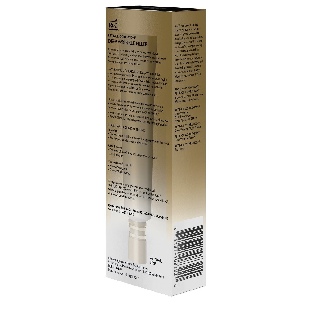 slide 2 of 9, RoC Retinol Correxion Deep Wrinkle Filler, 1 fl oz