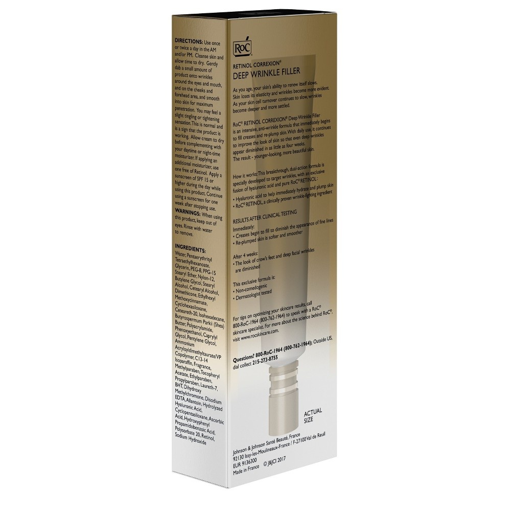 slide 4 of 9, RoC Retinol Correxion Deep Wrinkle Filler, 1 fl oz